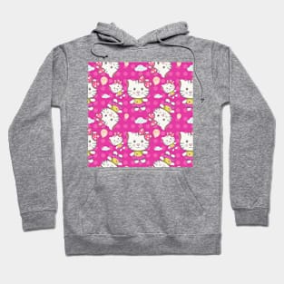 Cute Cat Seamless Patterns Hoodie